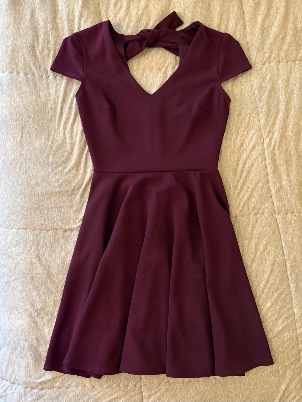 Burgundy mini dress